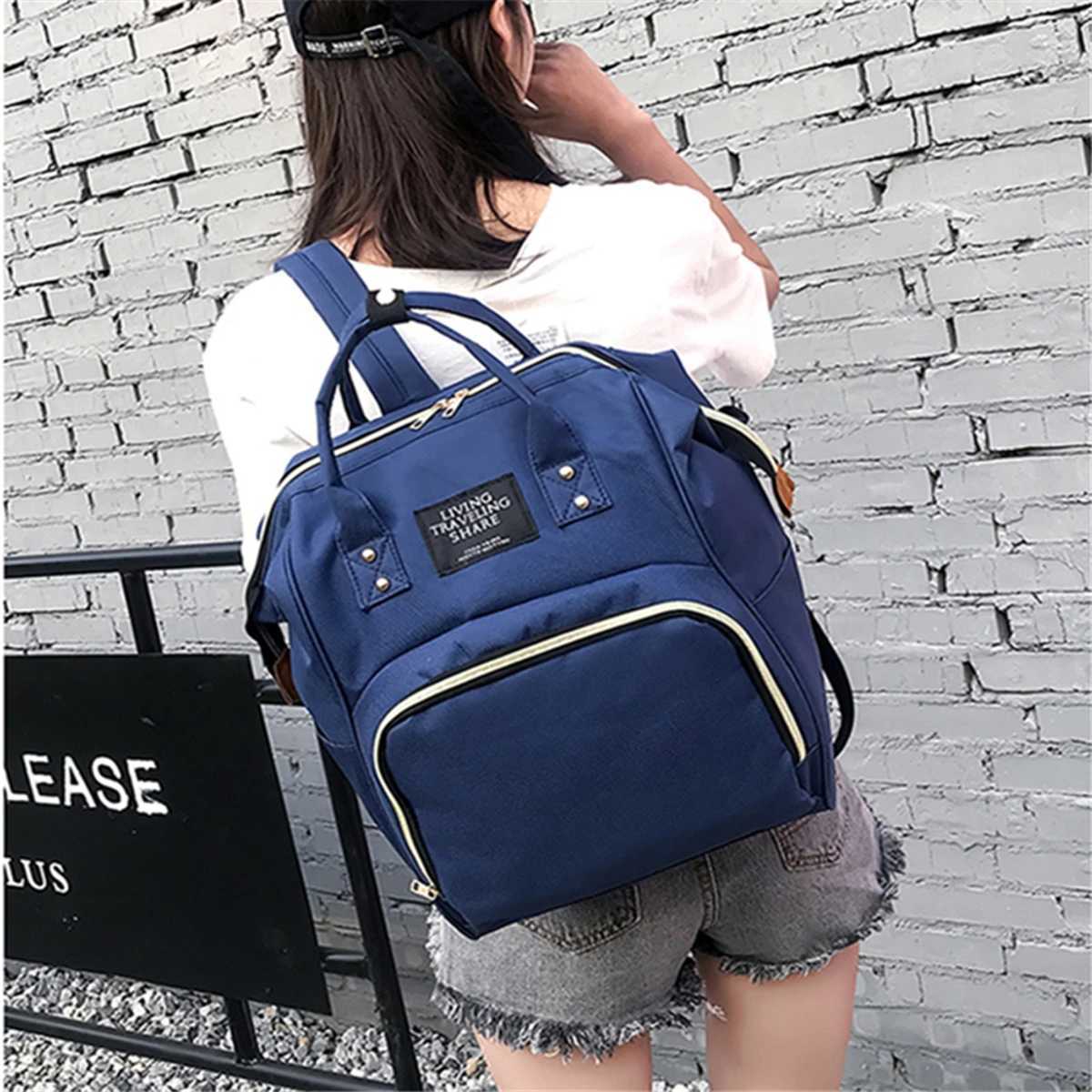 Fashionable and multifunct mummy bag large capacity storage backpack baby bottle insulation storage bag diaper organize backpack X250220