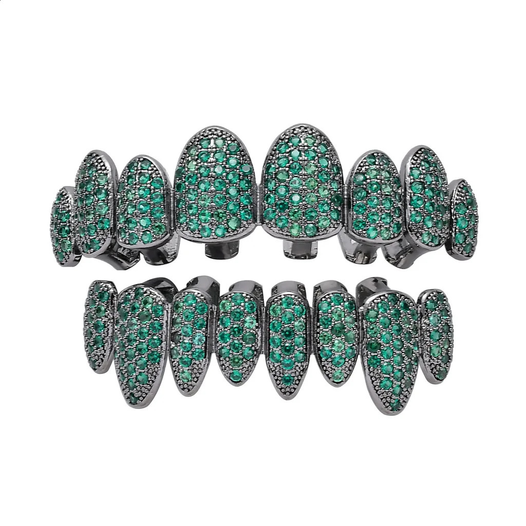 Bling Color Copper Teen Grillzs AAcubic zirconia crescent grill suitable for men women hip-hop jewelry gifts 250220