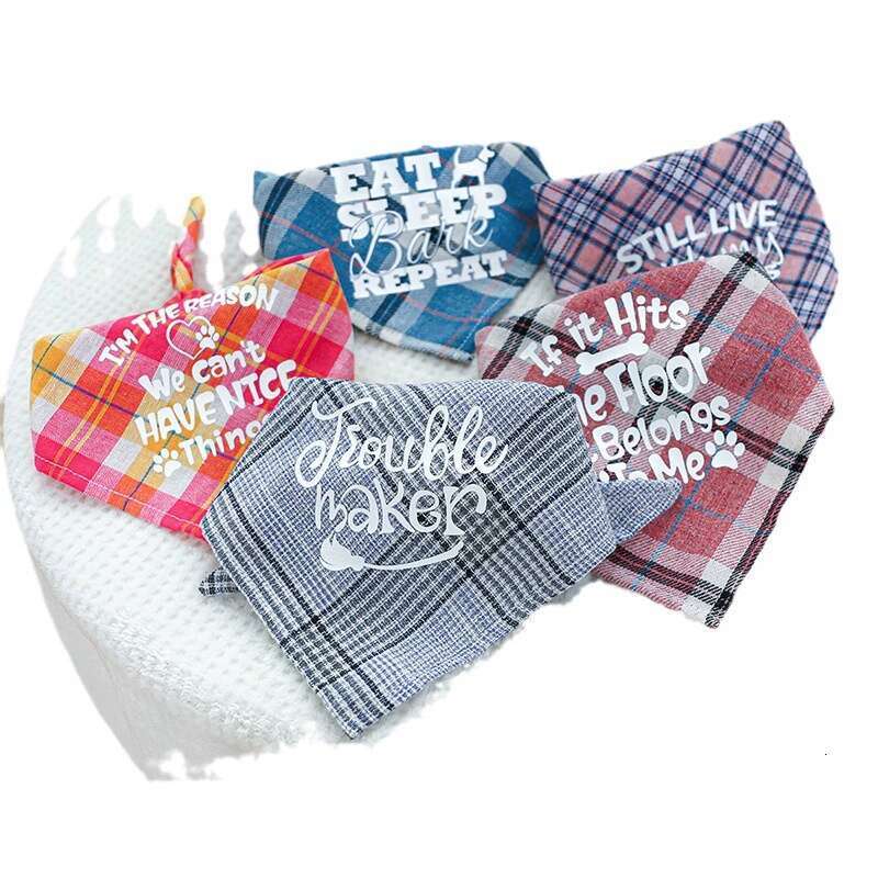 Dhpet Large And Small Dog And Cat Bibs Triangle Scarf --3pcs/set