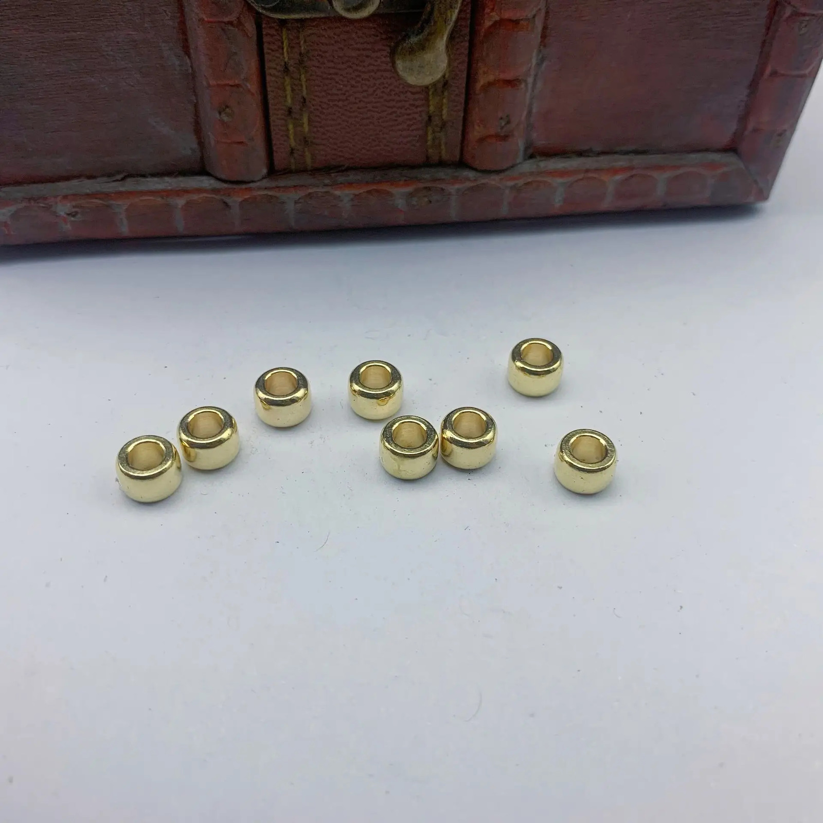 10pcs Round Copper Strain Isolate Brass Braided Paracord Lanyard Pendant Outdoor EDC DIY Accessories end strain 250213