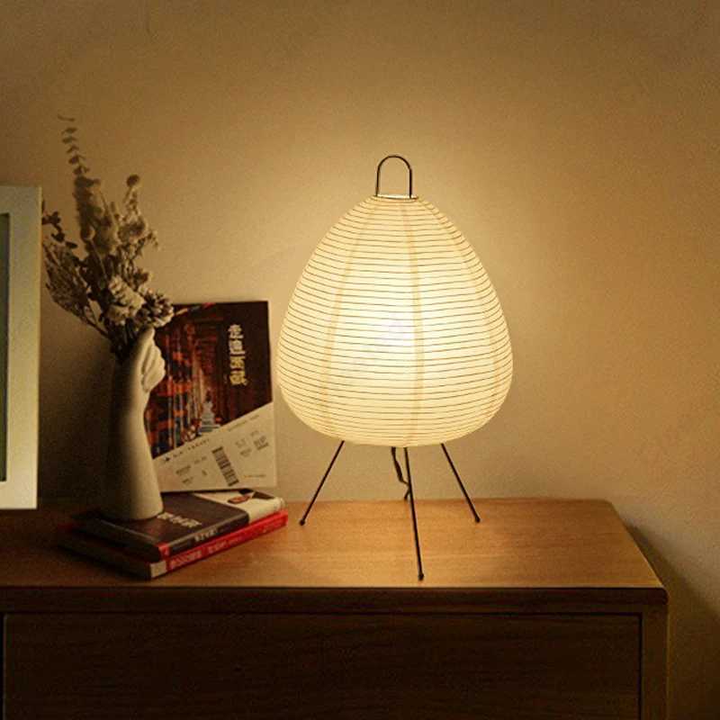 Japanese Design Akari Noguchi Yong Table Lamp Rice Paper Standing Lamp Bedroom Home Decor Study Living Room Bar Light Fixtures Z250320