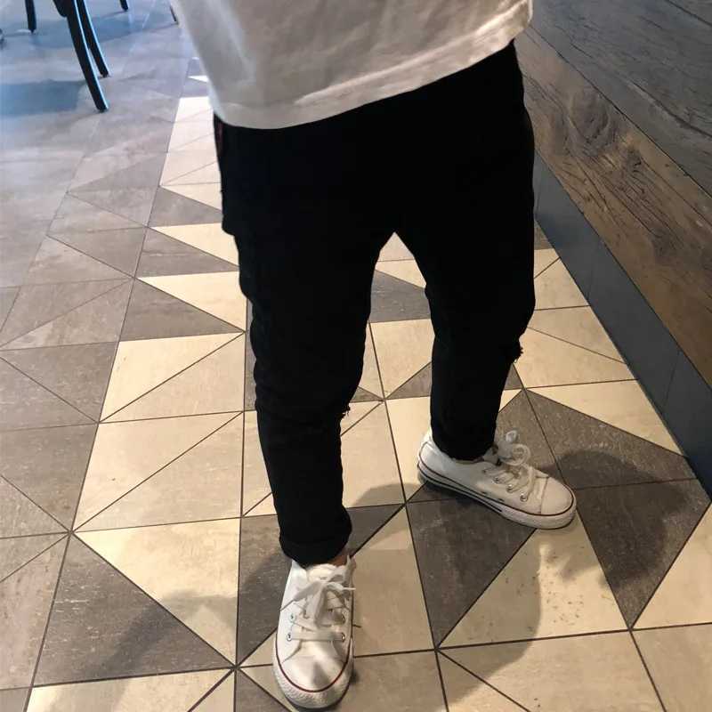 Boys Pants Spring Autumn Kids Clothes solid Children Pants for Baby Girls Trousers Toddlers White black Fashion Pencil Pants 30 Z250220
