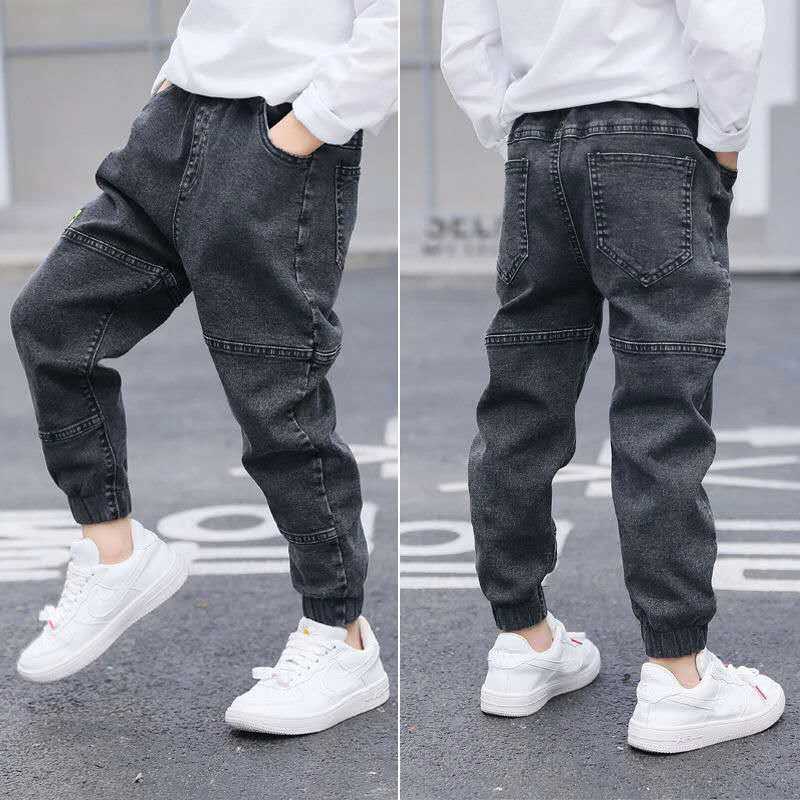 IENENS Skinny Jeans Kids Slim Pants Boys Stretch Jeans Casual Trousers 4 5 6 7 8 9 10 Years Child Clothes Pencil Pants Z250220