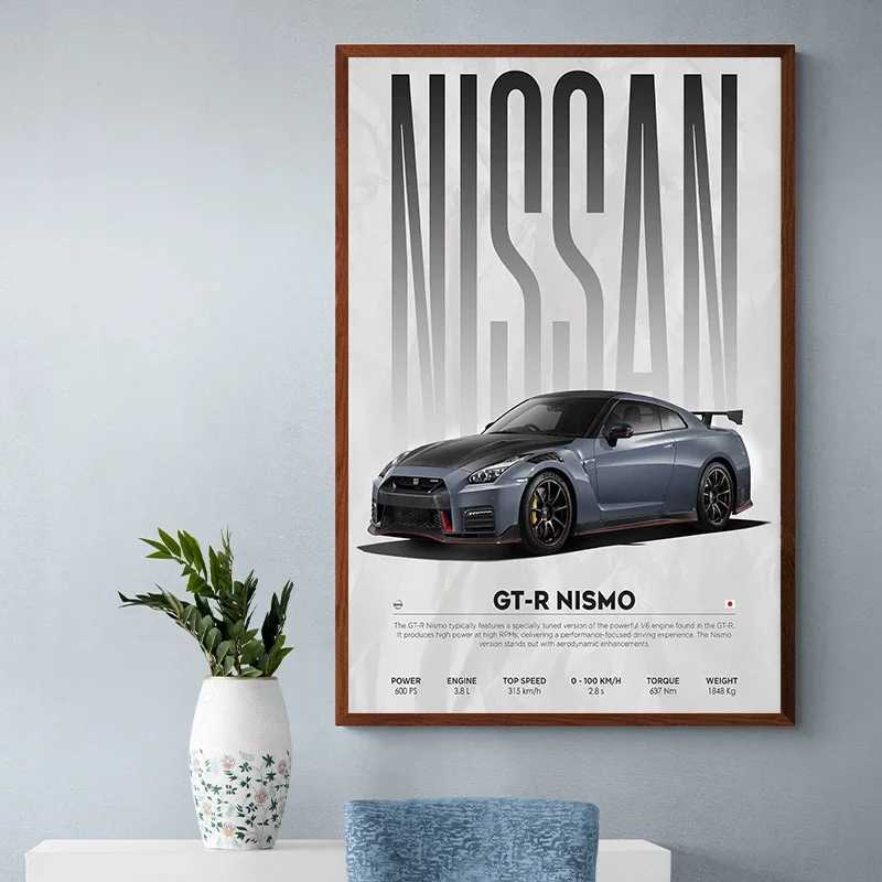 Classic Simple Wall Art Ford Mustang Lancer Evo X Luxury Sports Car HD Canvas Print Poster Home Living Room Bedroom DecorationT250221