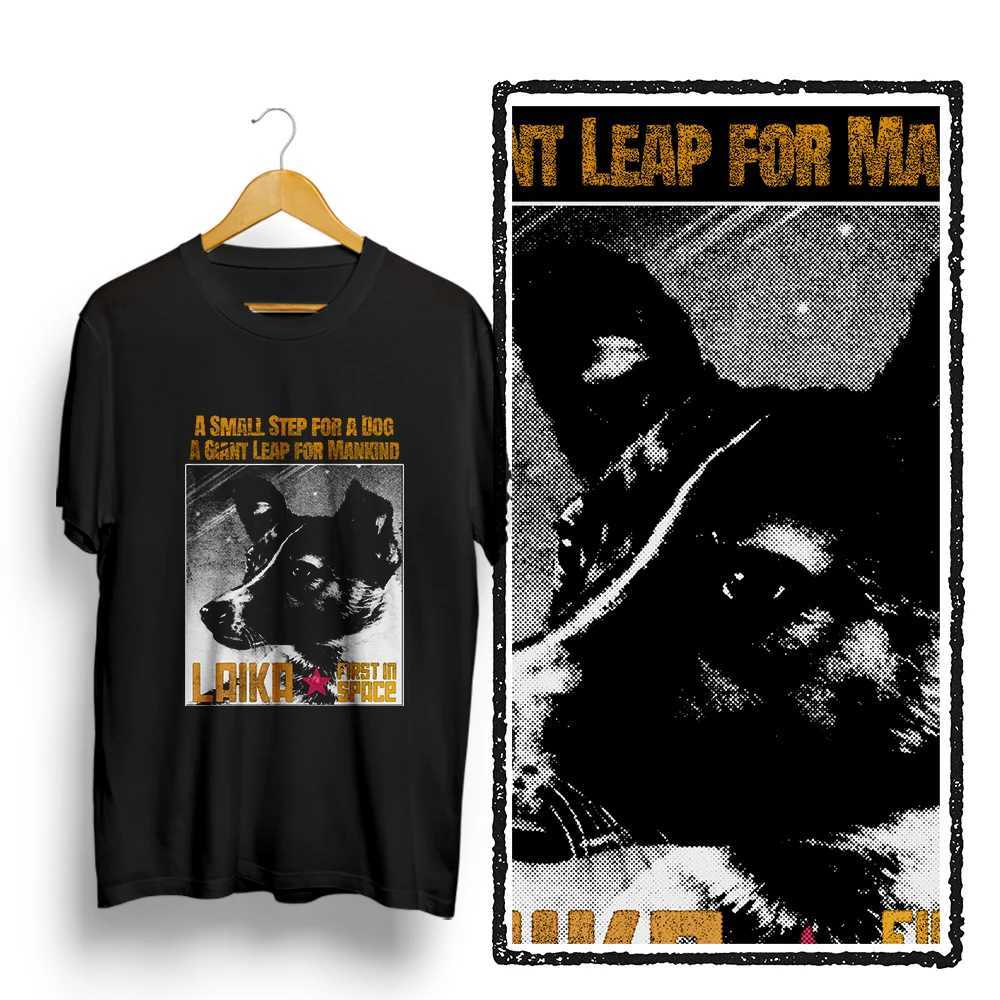 Coolmind DCA 100% Cotton Cool laika Space Dog Streetwear Mens T-shirt Large Mens T-shirt W250220
