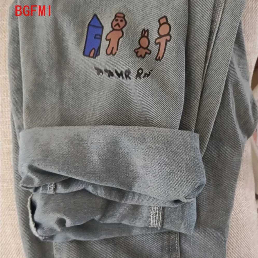 2-10Y Korean Childrens Clothing Denim Pants Spring Autumn Trousers Boys Girls Long Pants Jeans for Kids Straight Pants Z250220