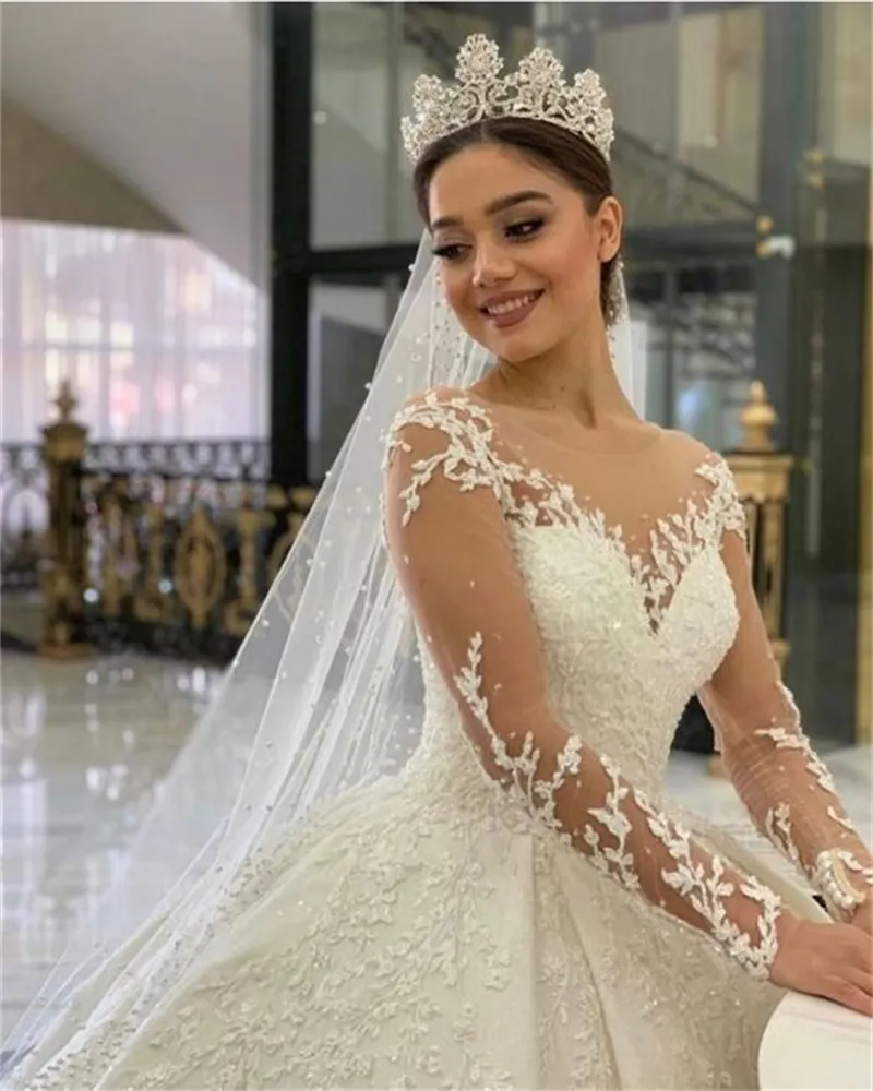 Lace Off Shoulder A-Line Wedding Dress Beading Floral Sweetheart princess Bridal Gowns Chic Bride Dress Vestido De Noiva 02