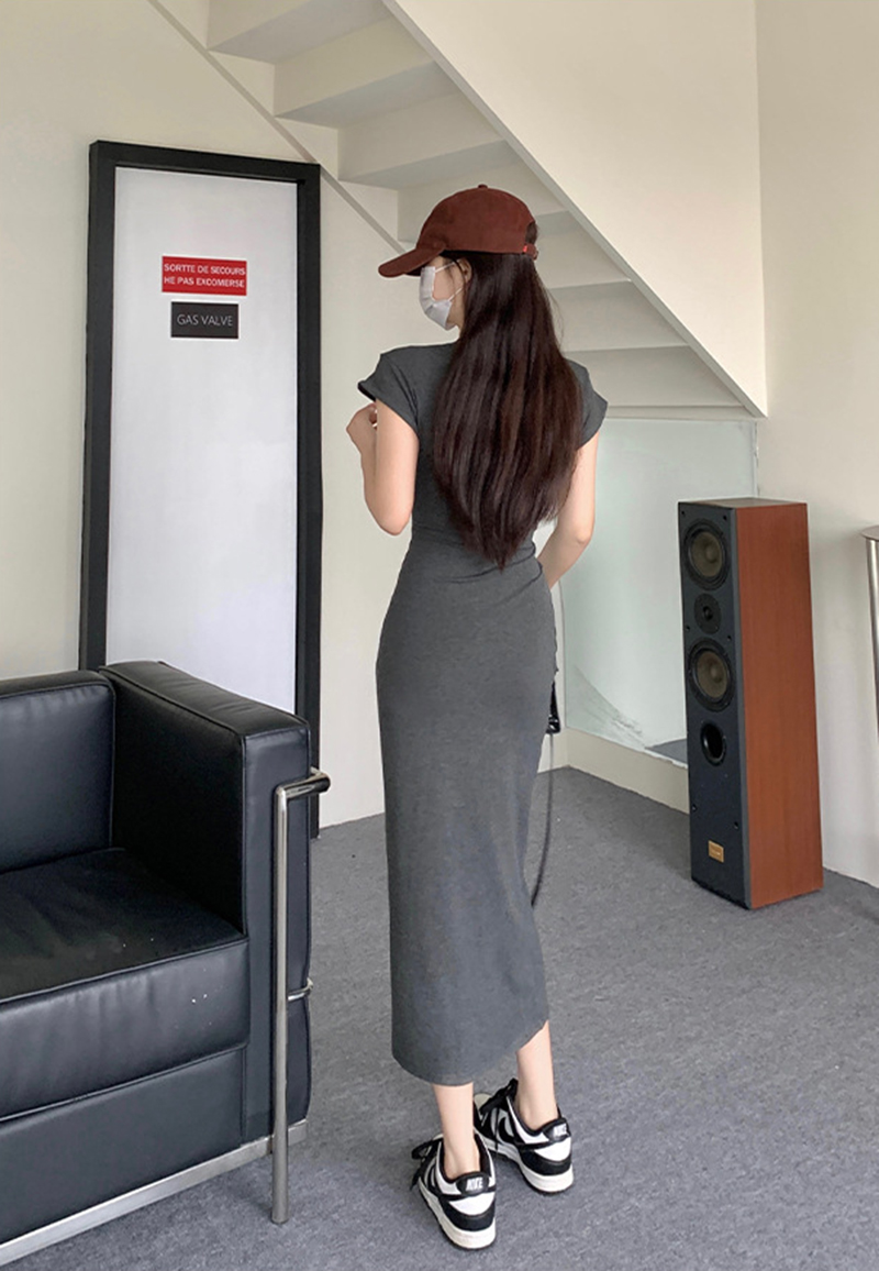 LC9886 French slim dress female summer niche design 2025 new style body-shaping suit light mature style hip skirt