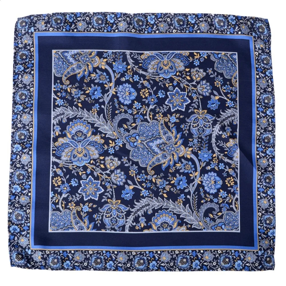 High Quality 100% Natural Silk Handmade Pocket Handkerchief Pocket Square Hanky With Giftbox 250221