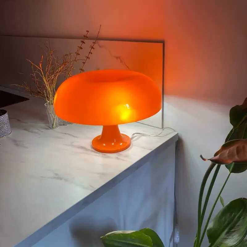 Italy Designer Led Mushroom Table Lamp for Hotel Bedroom Bedside Living Room Decoration Lighting Modern Minimalist Desk Lights Z250220