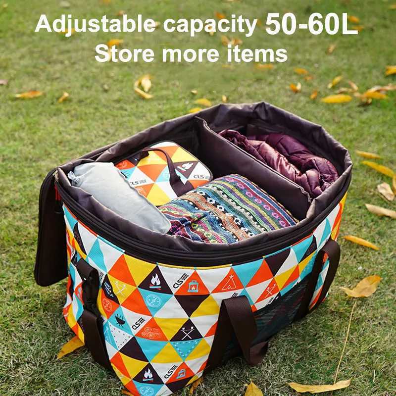Dog Travel Bowls Bags Outdoor camping storage bag 60L large capacity picnic bag adjustable height handheld or shoulder backpack WJT006 H250220