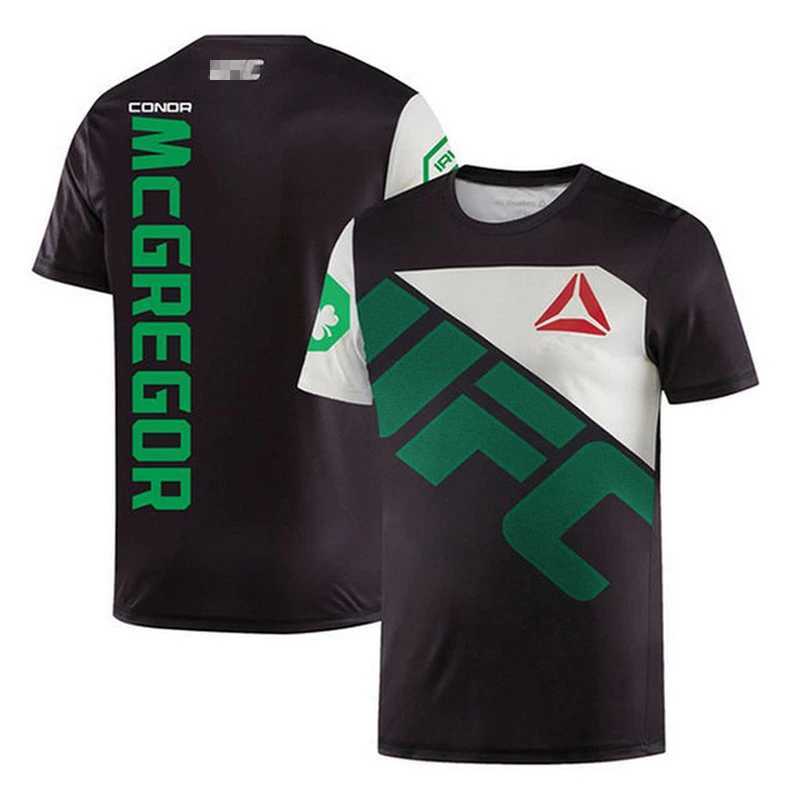 Men's T-Shirts 2024new mens fighting competition T-shirt summer round neck sports shirt large casual breathable quick drying short sleeved top z2