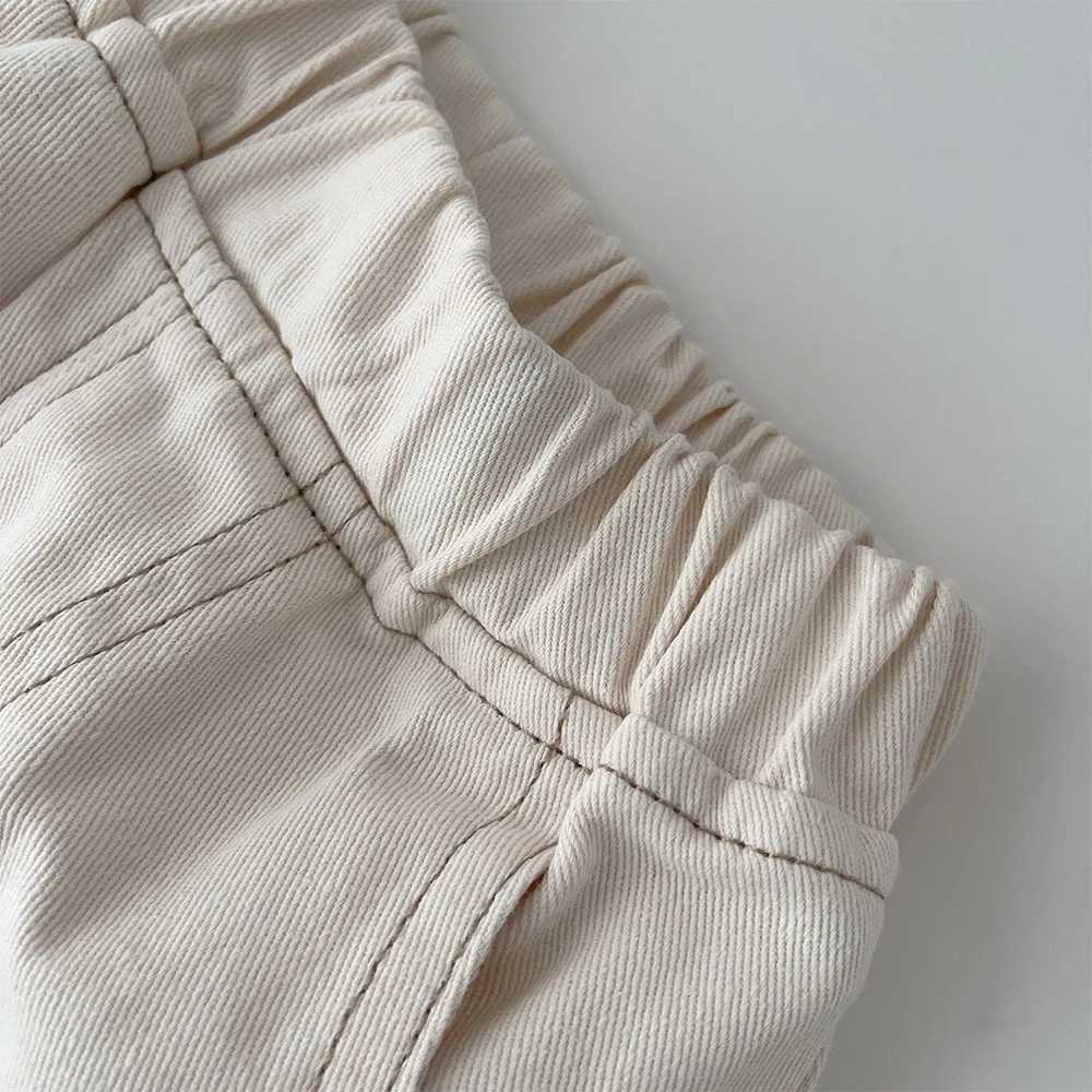 Toddler Boy School Pants Solid Color Spring Autumn Children Clothing Vintage Kids Jeans New Arrival Z250220