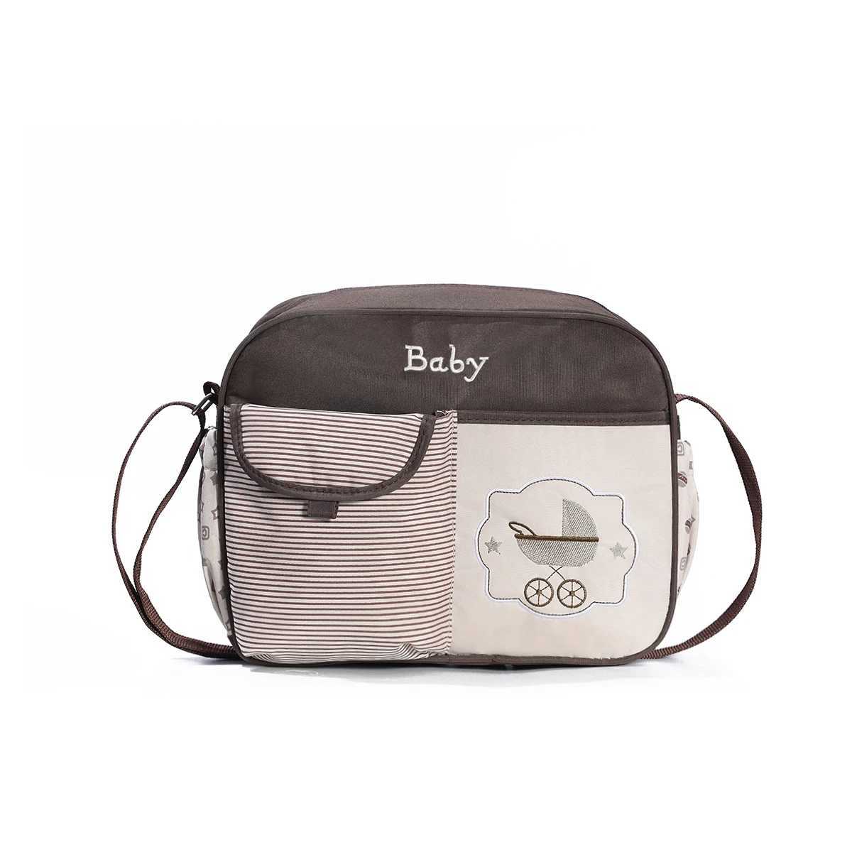 New Fashionable Cartoon Printed One Shoulder Diagonal Crossing Mommy Bag Multi functional Travel Diaper Bag X250220