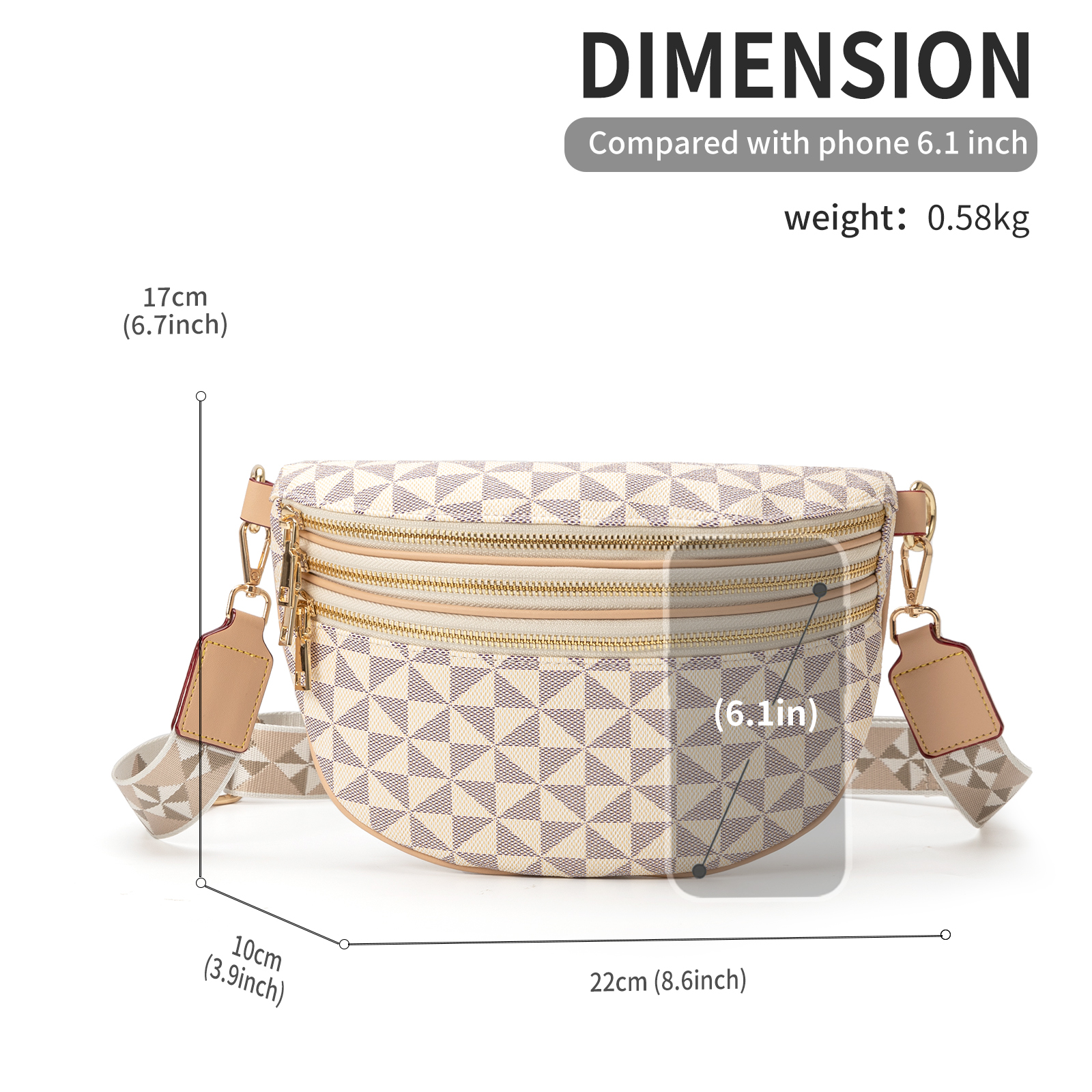 Stylish Floral Pattern Windmill Pouch - Versatile Single Shoulder Crossbody Bag with Comfortable Straps