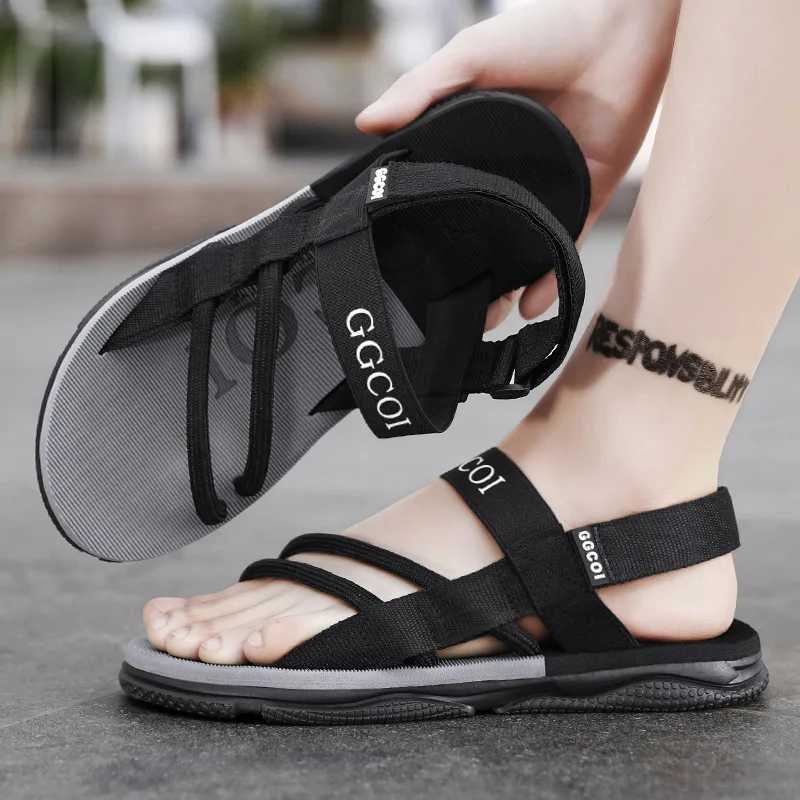 New Arrival Men Beach Sandals Slip On Flats Slippers Sandals Men Sandals Men Gladiator Casual Sandals Rope Male Summer Beach Shoes T250220