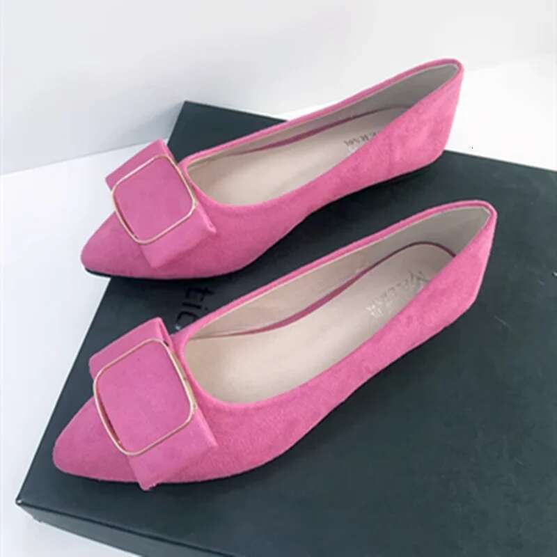 Woman Belt Buckle Flats Shallow Mouth Mocasines For Narrow Feet 32-48 22Cm Brown Pink Red Ck Shoes No Heels Soft Sole Ballet