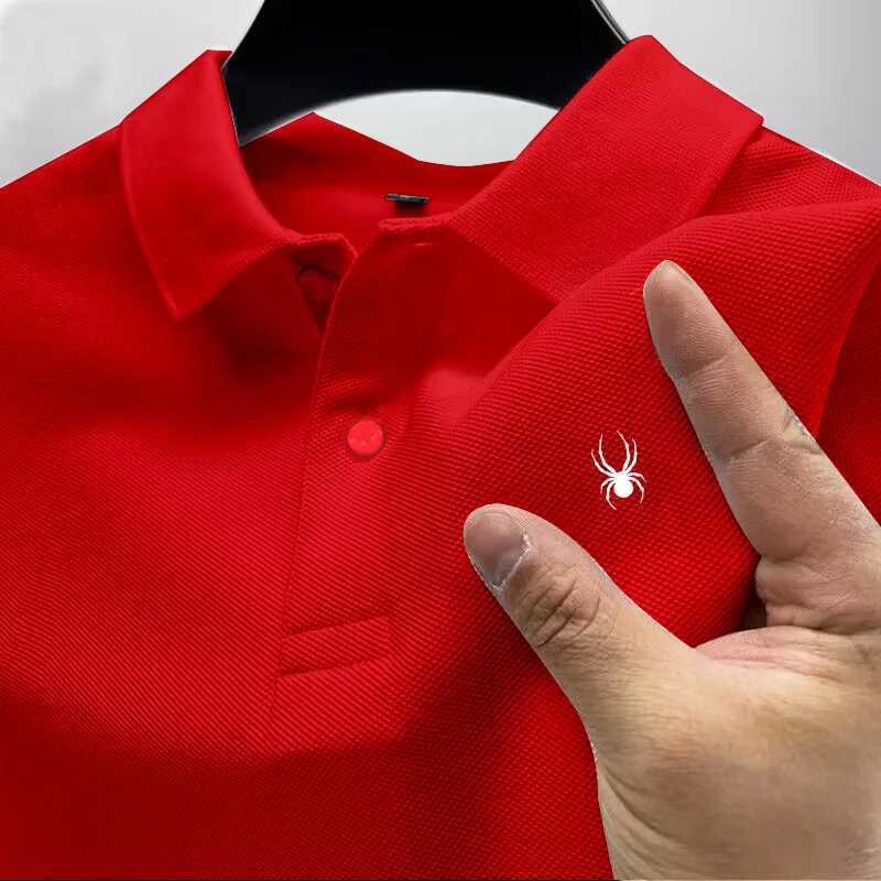Hot selling fashion brand 2025 summer new polo shirt high-quality collar short sleeved casual printing business W250220