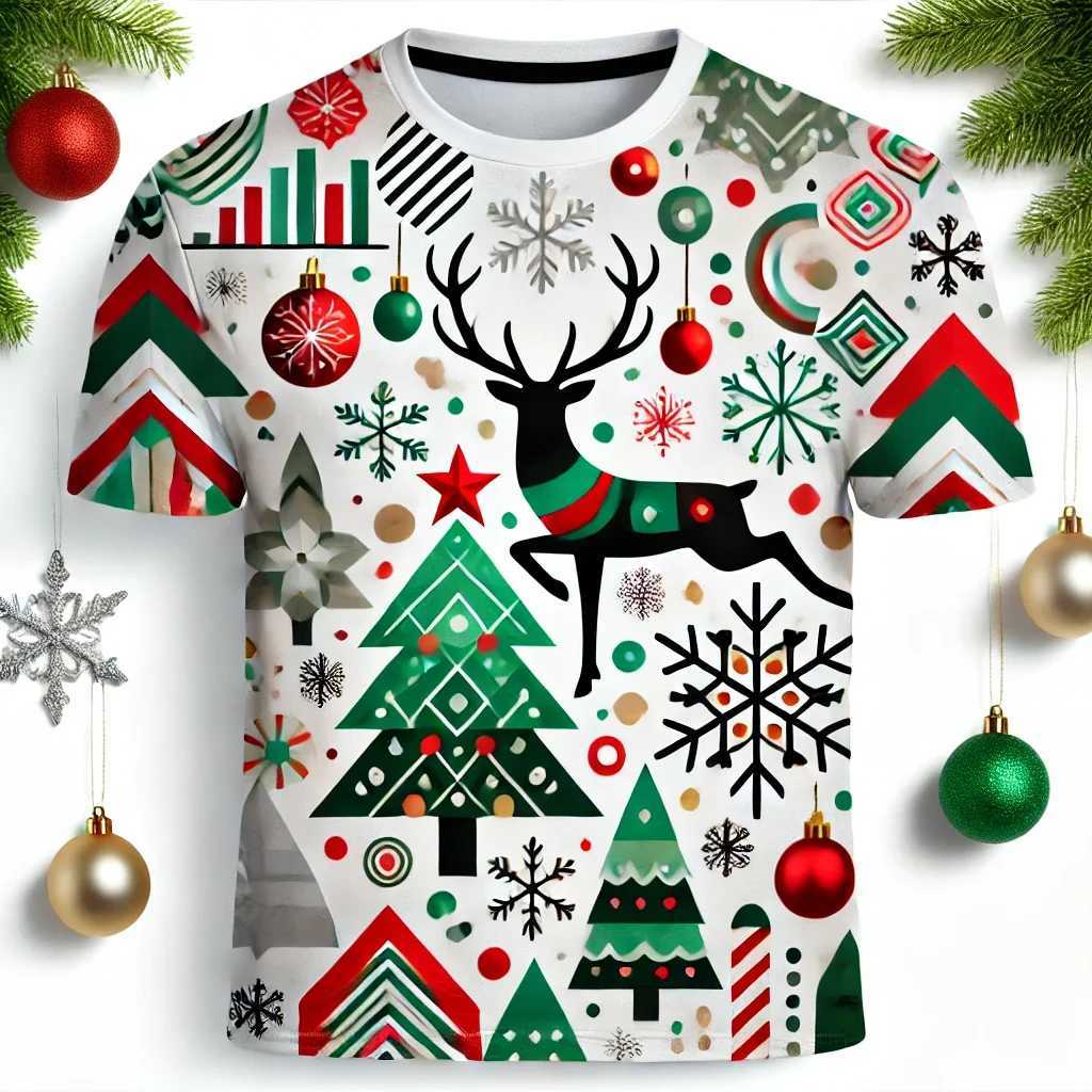 HombreHolgada de CamisetaHolgada de CamisetaHolgada de Navidad W250220