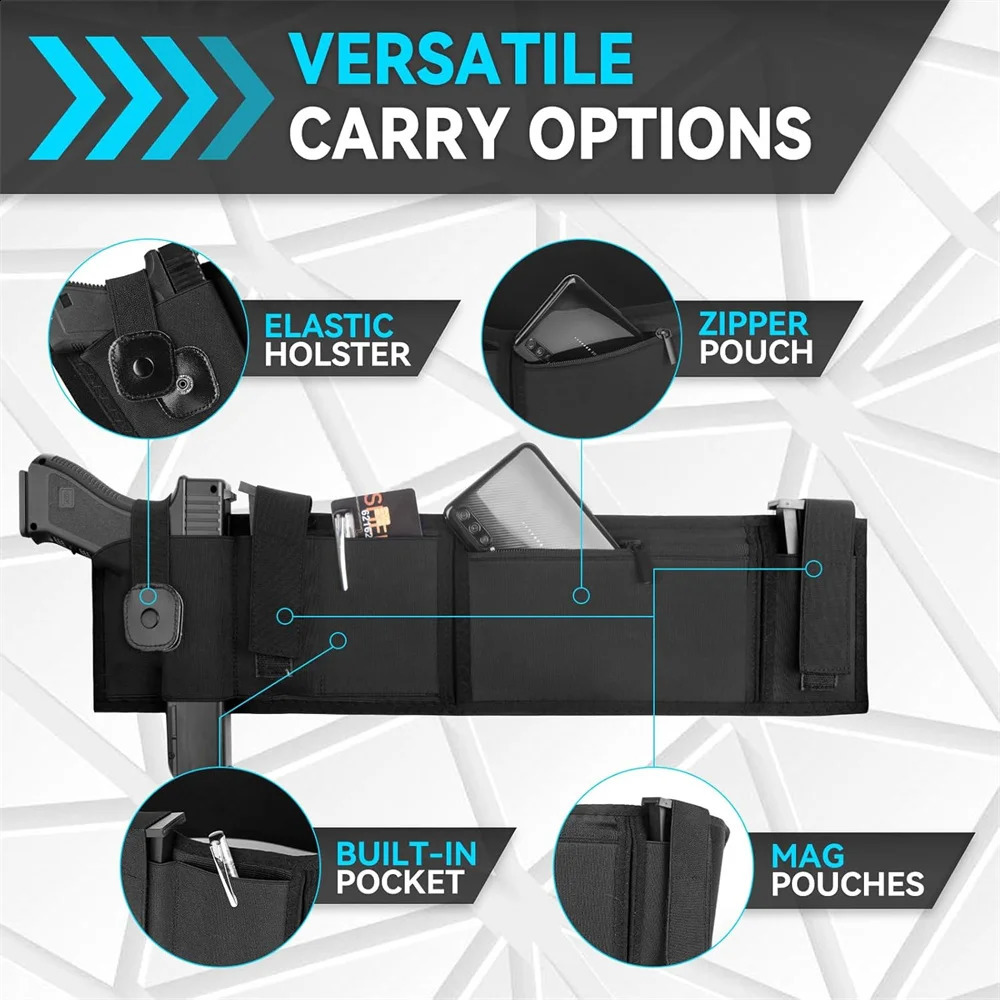 Belly Band Gun Holster Concealed Carry Waist Band Pistol Holster Pouch Airsoft Holster Belt for Outdoor Hunting Fitness Defense 250220 - view 5
