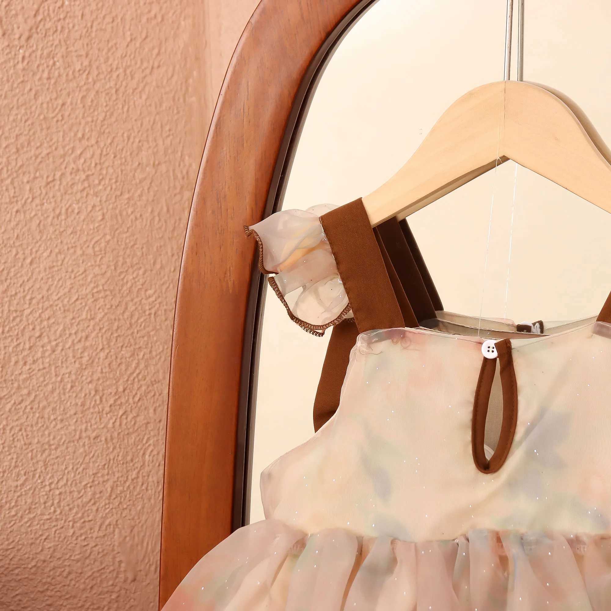 Summer Cute Baby Dress Big Bow Tutu Dress Gradient Brown Baby Girl Sequin Princess Evening Dress For Kids X250220