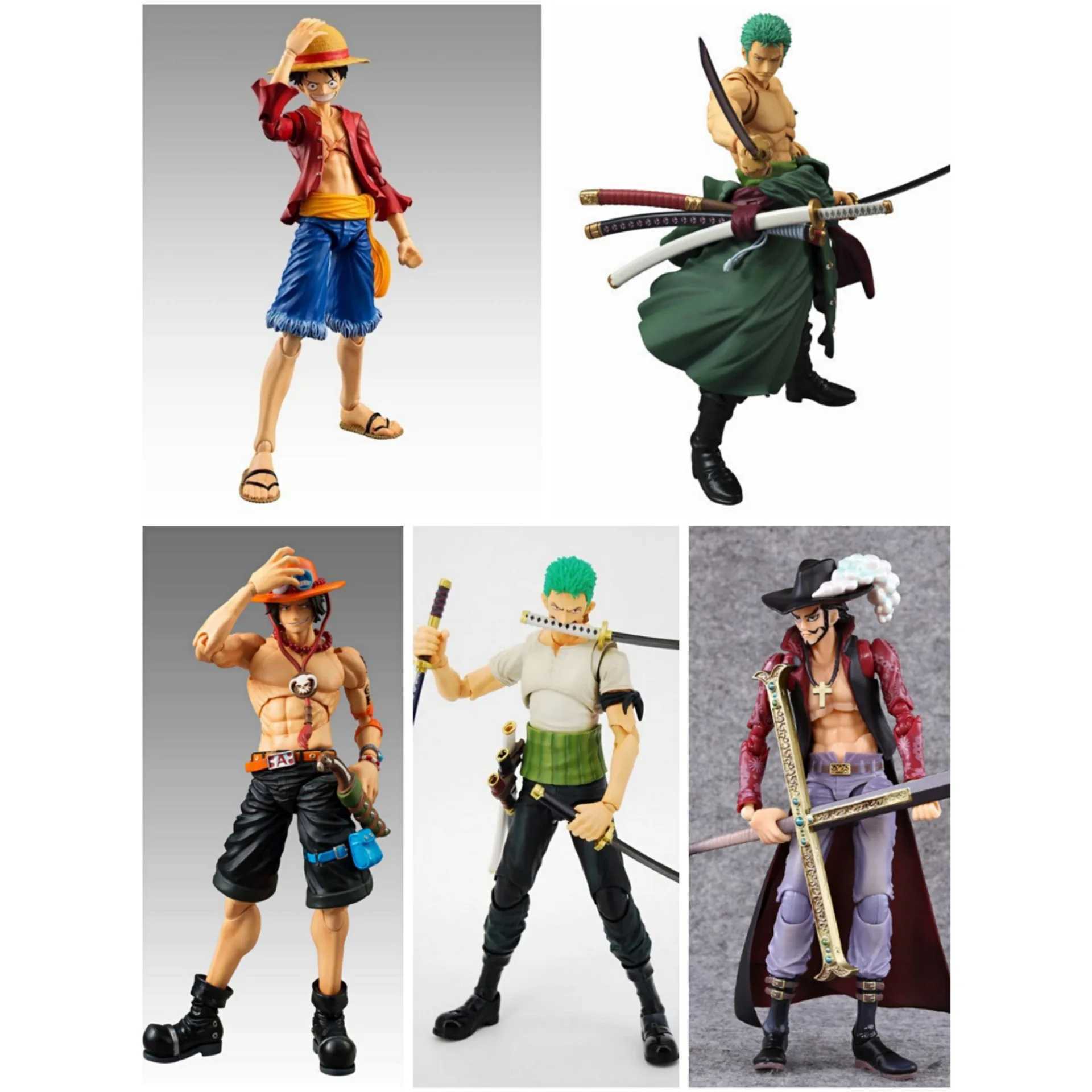 Anime One Piece Luffy Roronoa Zoro PortgasD Ace PVC Action Figure Toys Dolls 18cm T250220