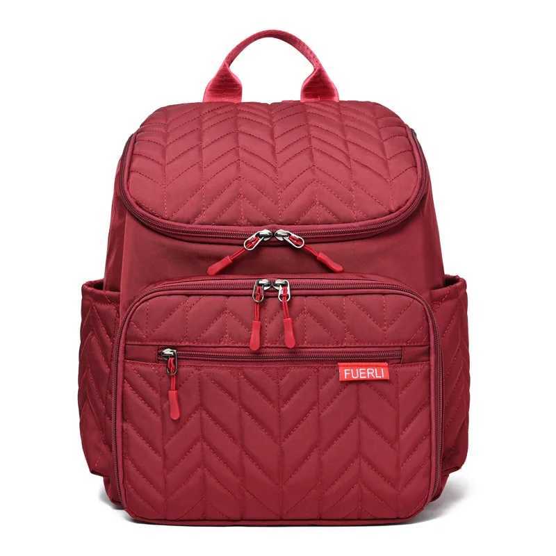 New solid color European and American large capacity embossed mother and baby bag portable diaper baby bottle X250220