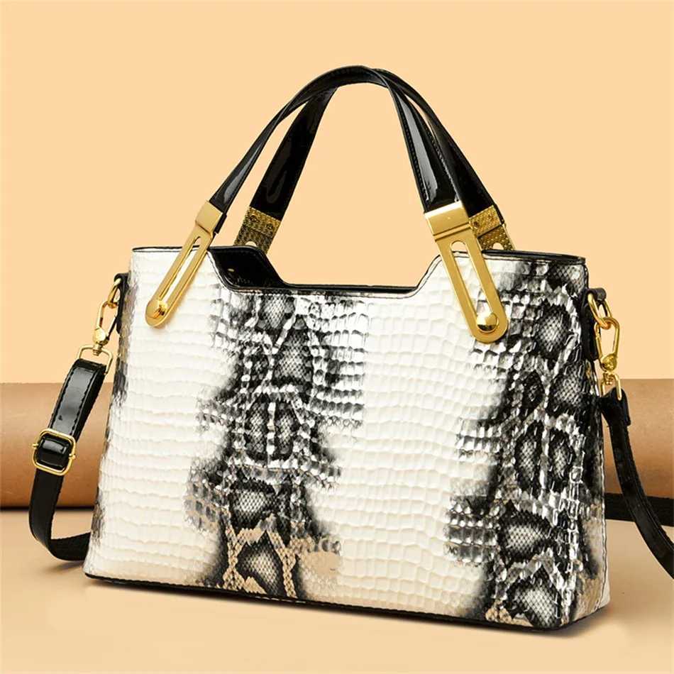 Fashion Trend Noble Women Handbag Python Pattern Luxury Ladies Party Handbag and Purse Elegant Wedding Party Casual Tote 2024 Z250220