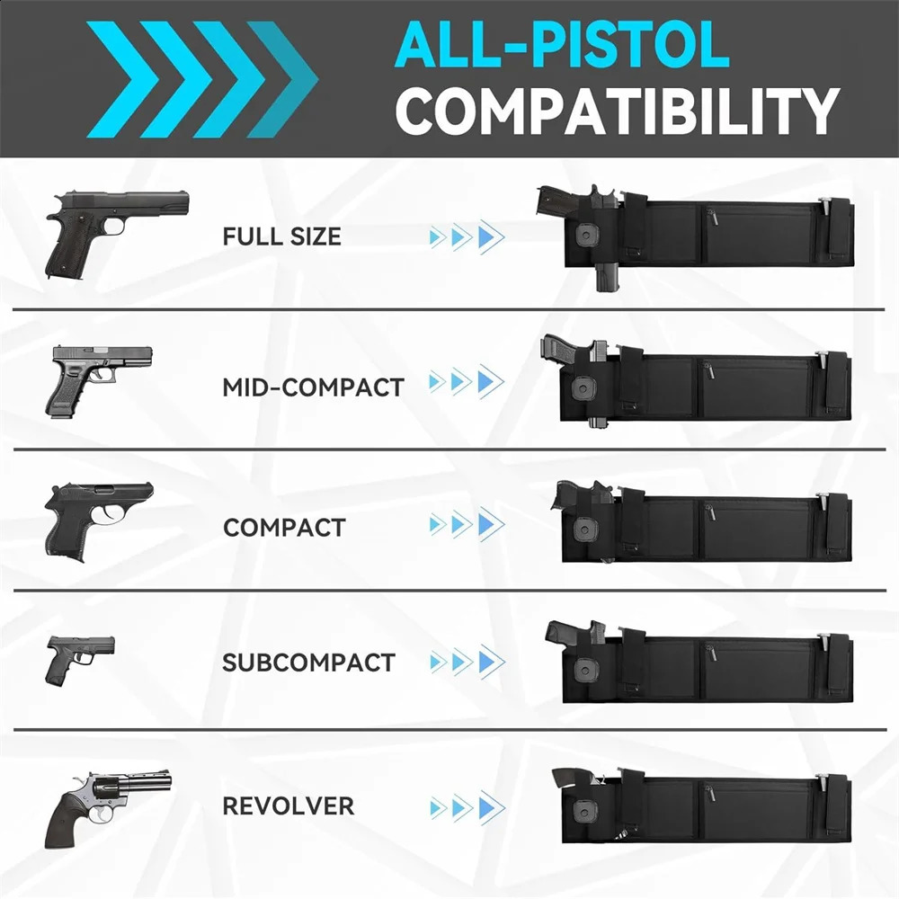 Belly Band Gun Holster Concealed Carry Waist Band Pistol Holster Pouch Airsoft Holster Belt for Outdoor Hunting Fitness Defense 250220 - view 6