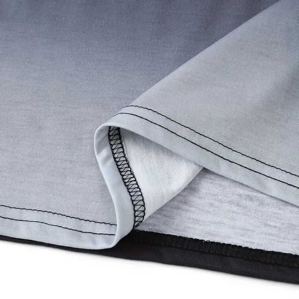 Lion Pattern Print Mens Vintage T-Shirt Gradient Graphic Tee Mens Summer Outdoor Casual Male Clothing Short Sleeve Top For Man W250220