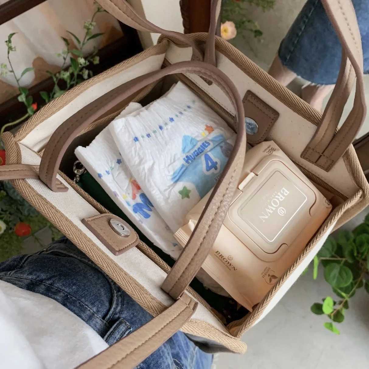 Canvas Mommy Shoulder Bag Baby Nappy Bags for Newborn Diaper Organizer Pouch Babies Accessories Stroller Tote Bag Mom Handbags X250220