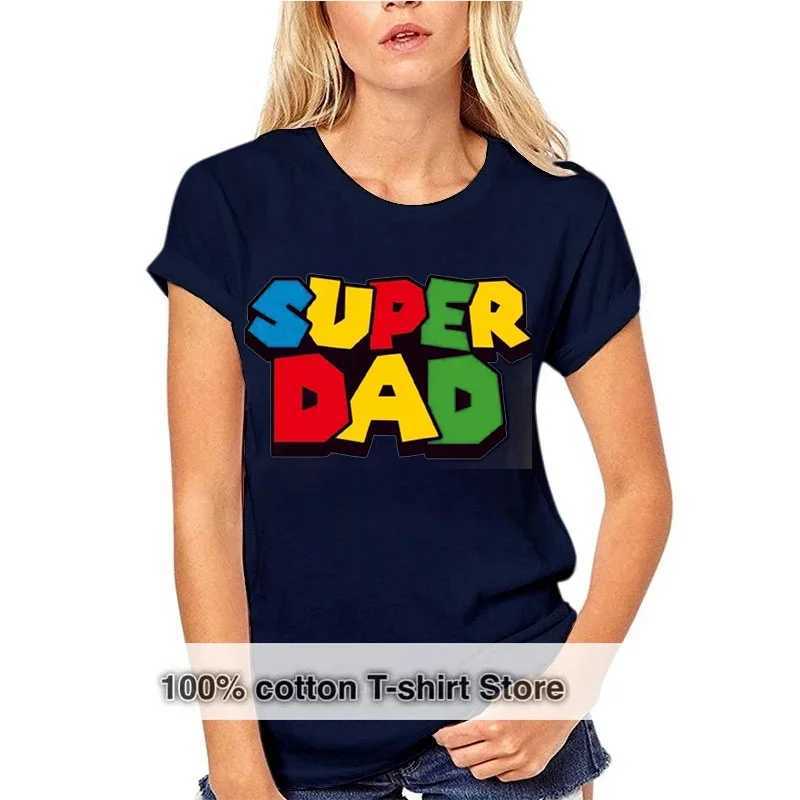 2024 New Super Dad Summer Cotton T-Shirt Super Dad Mens And Womens T Shirt Fathers Day Gift Family Couple Outfit Love Shirt W250220