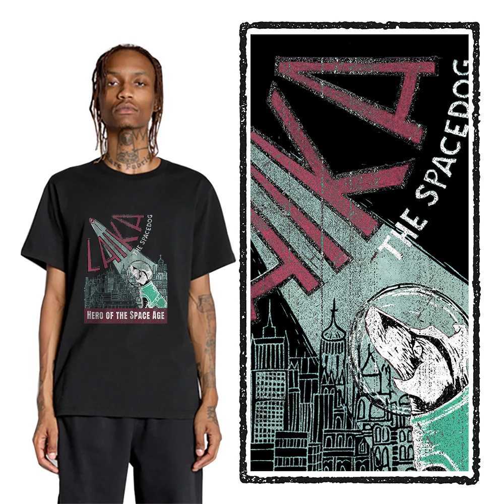 Coolmind DCA 100% Cotton Cool laika Space Dog Streetwear Mens T-shirt Large Mens T-shirt W250220
