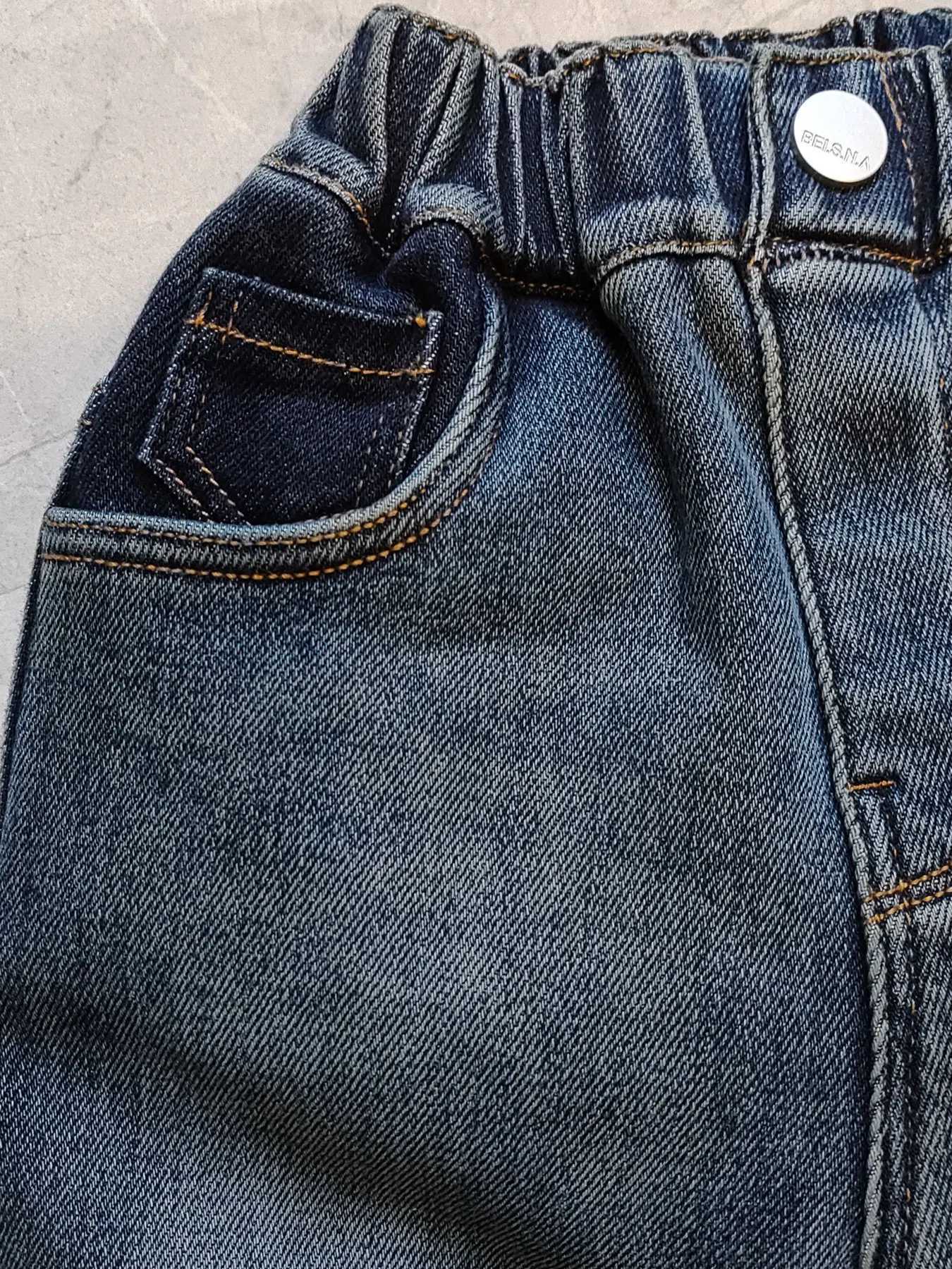5158 Loose for strong winter warm 18M-6 years Kids Boys Jeans soft denim and fleece boys clothing Z250220