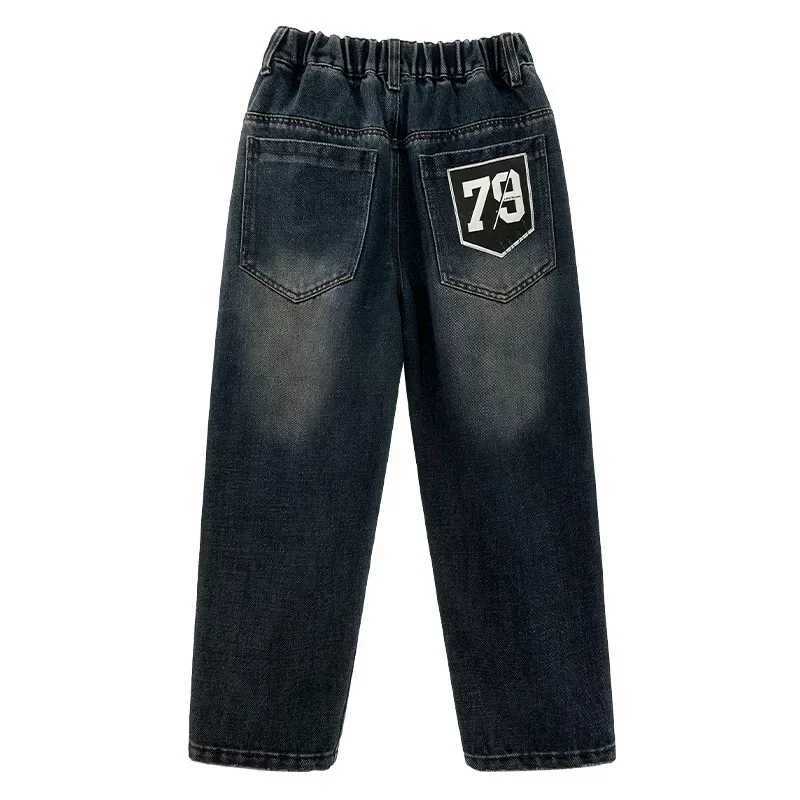 Spring Autumn Boys Jeans Children Denim Trousers New Kids Casual Pants for 5 6 7 8 9 10 11 12 13 14 Years Teenagers Kids Clothes Z250220