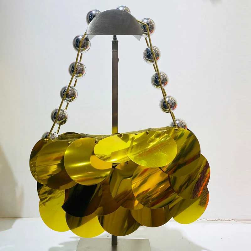 Lady Evening Bags For Women Luxury Designer Handbag And Purse 2023 New Shiny Sequin Inlaid Weaving Beaded Trim Wrist Clutch Bag Z250220