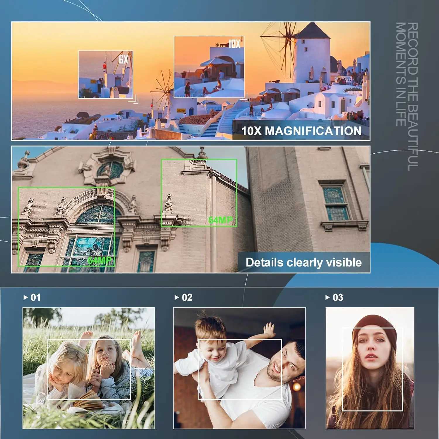G-Anica Digital Camera 4k 64MP Cameras for Photography Video Camera40X zoom Camera for YouTube with Flash WiFi Output Z250220