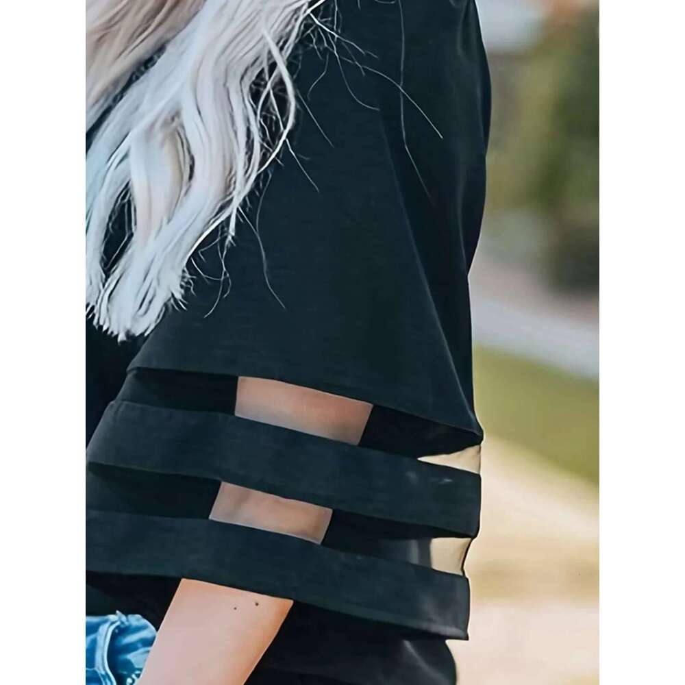 New Women Plus Size Summer Loose V Neck Ladies Mesh Ing Casual Holiday Blouse Shirt Female Blusas Tunic Shirts Tops