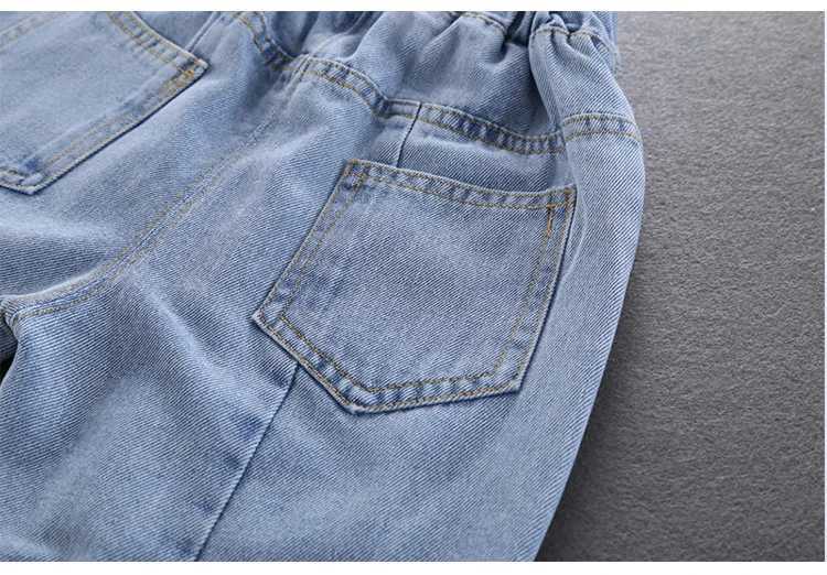 Autumn Spring Baby Boys Jeans Pants Kids Clothes Cotton Casual Children Trousers Denim Boys Clothes 2-6Year Blue and Beige Z250220