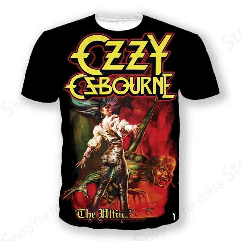 Rock Band T Shirt Ozzy Osbourne 3d Printed Tshirt Men Women Fashion T-shirt Hip Hop Tops Tees Graphic T-shirts Men Clothes Kids W250220