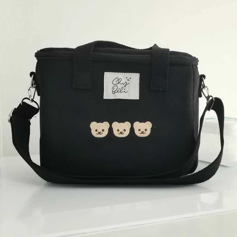 Multifunction Mom Diaper Bag Nappy Bags Waterproof Bear Embroidery Thermal Insulation Mommy Bag Fashion Food Storage Bags X250220