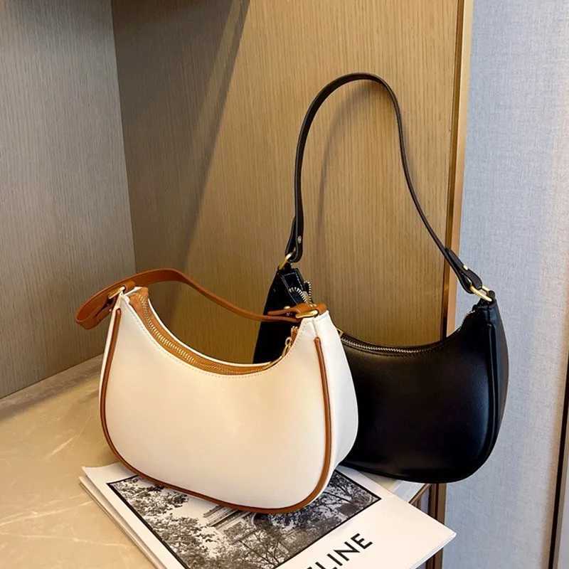 New Arrival CluTCh handbag solid color leather armpit shoulder bag casual womens bag shopping handbag luxury homeless bag T250318