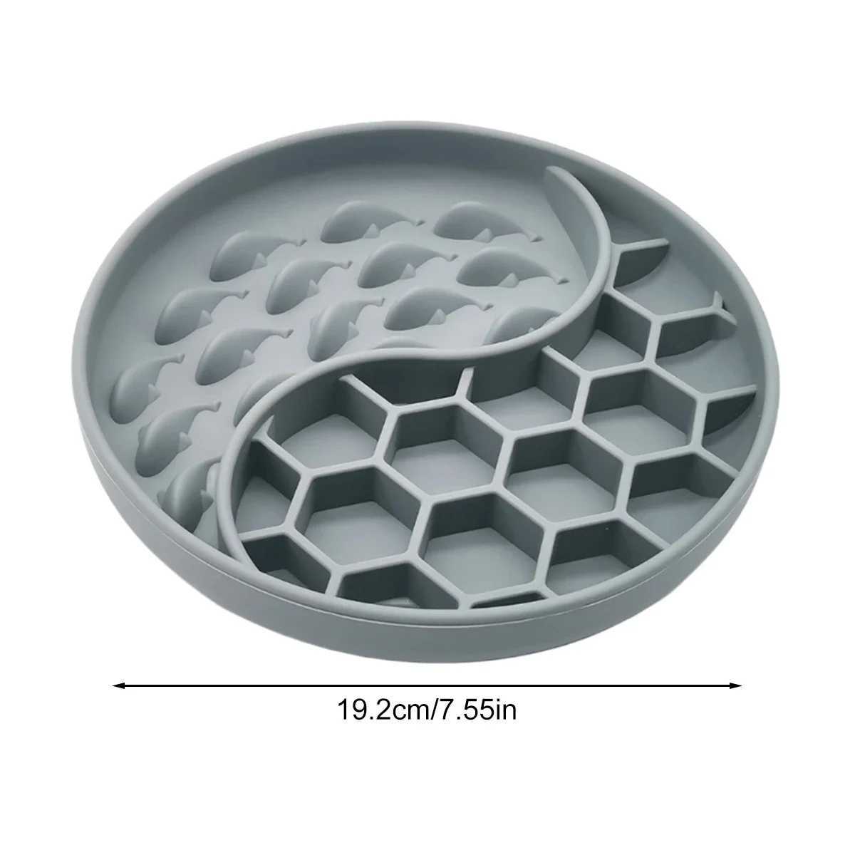 Dog Travel Bowls Bags Non-Toxic Round Honeycomb Pet Slow Feeder Dog Bowl Custom Dog Bowl Water Food Mixing Unique Silicone Slow Dog Bowl H250220