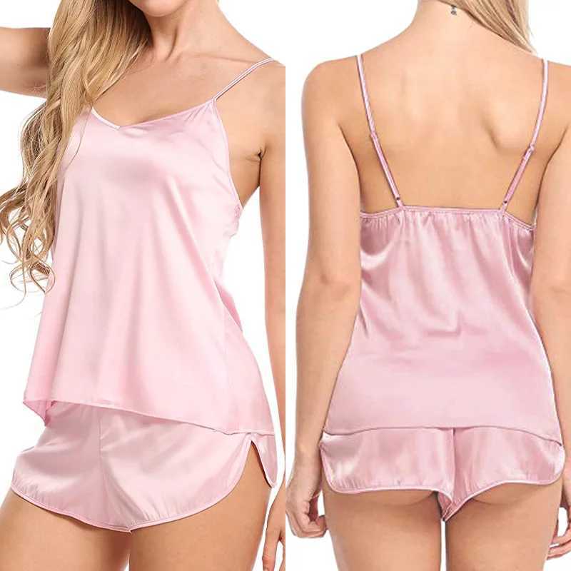Silk PJs for Women Satin Pajama Set Sexy Lingerie Camisole Nightwear Spwear Comfortable Cami Shorts Set Luxury LingerieXJ250220