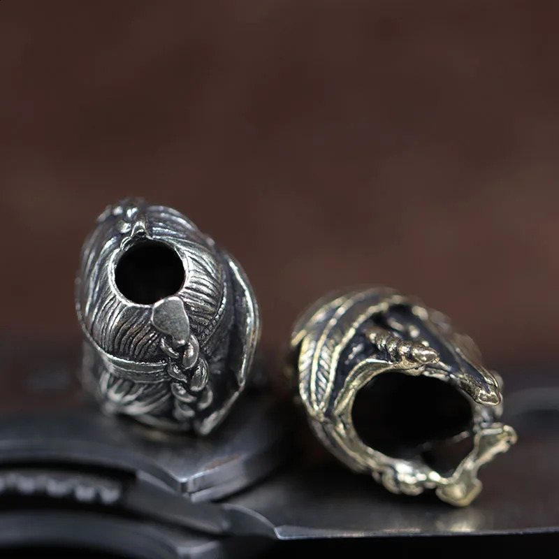 Tribe Female Warrior Brass Knife Bead EDC DIY Paracord Woven Bracelets Lanyard Pendants Accessories Outdoor Tool Hangings Charms 250213