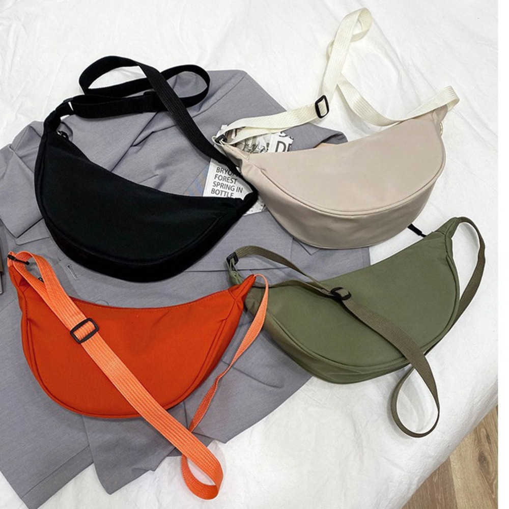Dumpling Bag Crossbody Bag Female Student Style Nylon Shoulder Bag Female Instagram Style Versatile Lightweight Female Minimalist Armpit Bag Female 24