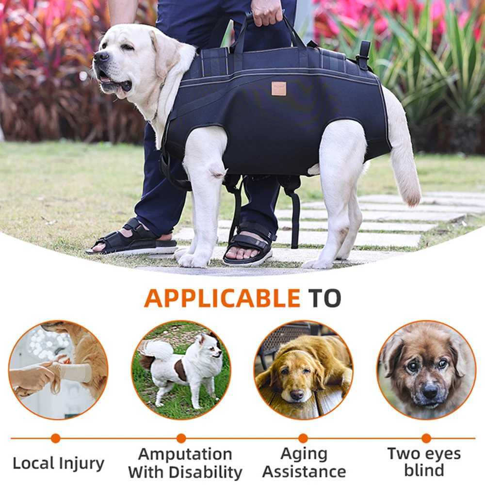 Dog Travel Bowls Bags Backpack Carrier for Large Dog Full Body Dog Sling with Handle Dog Lift Harnesses for Elderly Disabled Dogs H250220