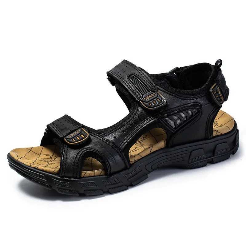 New Arrival Classic Mens Sandals Summer Genuine Leather Sandals Men Holidays Outdoor Casual Shoes Men Sandal Beach T250220