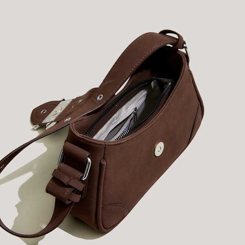 Casual Bags For Women Luxury Designer Brand Handbags And Purses New In PU Nubuck Sheet Metal Decoration Crossbody Bag Small Z250220