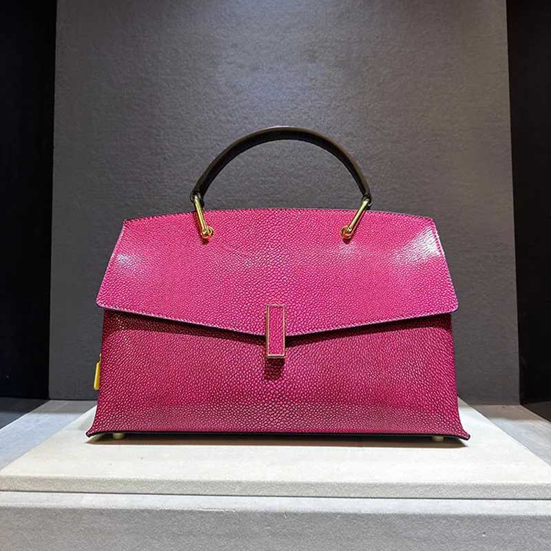 Pearl Fish Leather Pattern Women Handbags Shell Bag Cowhide Leather Lady Shoulder Messenger Bag Large Capacity Fashion Bags Z250220-1